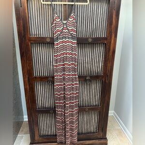 Arden B Multicolor Zigzag Knit Maxi Dress - Size S